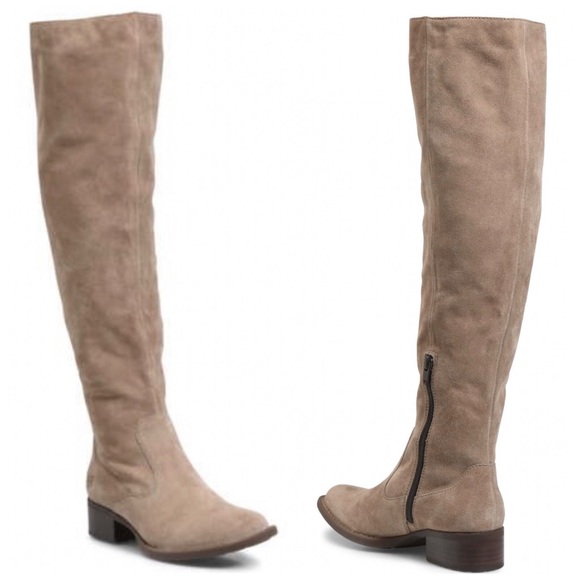 Born Cricket Over The Knee Boot TAUPE SUEDE Sz 10